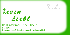 kevin liebl business card